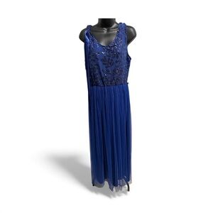 Cachet Royal Blue Embellished Maxi Dress